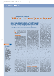 Hospitalisation à domicile - L HAD Croix St