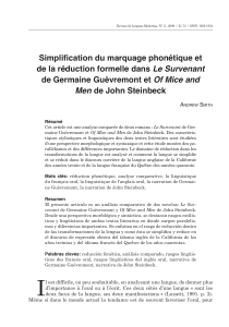 Simplification du marquage phonétique et de la réduction formelle