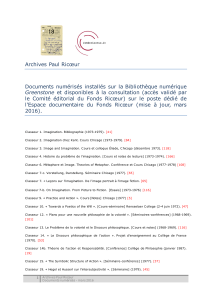 Cf liste - Fonds Ricoeur