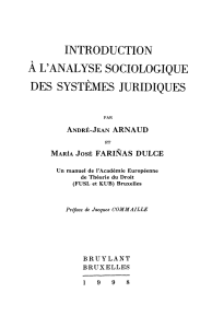 introduction à l`analyse sociologique des systèmes juridiques