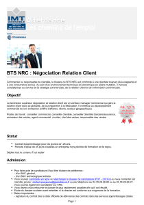 IMT Grenoble - BTS NRC : Négociation Relation Client