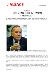 l`ALSACE du 04.09.2015 – Pierre Gattaz aspire aux trente