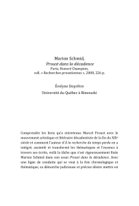 Marion Schmid, Proust dans la décadence