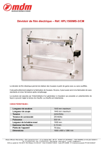 Dévidoir de film électrique – Réf. HPL1500MS-3/CM