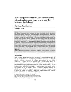 D`une perspective normative vers une perspective interactionniste