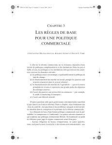 les règles de base pour une politique commerciale