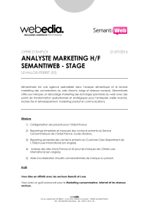 analyste marketing h/f semantiweb - stage