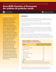 Accessibilité financière et financement des systèmes de protection
