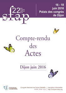 SFAP Dijon 2016 - Compte-rendu des Actes