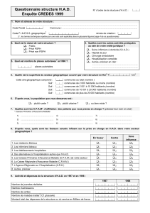 d`un questionnaire Structure