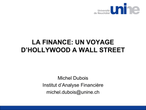 la finance: un voyage d`hollywood a wall street