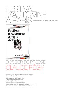 Dossiers de presse - Festival d`Automne à Paris