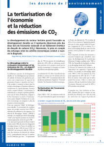 La tertiarisation de l`économie et la réduction des émissions de CO2