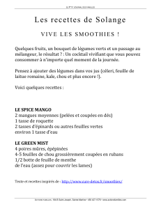 Smoothies - Actions Familles