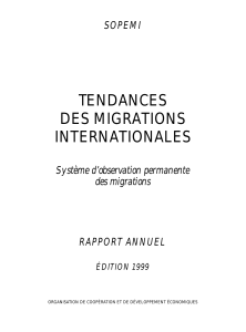 Tendances des migrations internationales