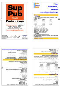 Futur, conditionnel, gérondif, concordance des temps