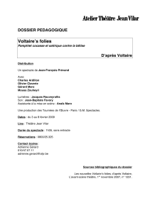 Voltaires folies - Atelier Théâtre Jean Vilar