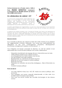 profil de poste chargé\(e\) de mission cabinet d`Amiens