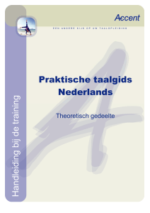 Handleiding bij de training Praktische taalgids Nederlands - e