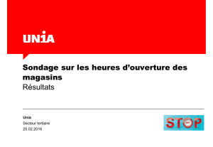 Sondage sur les heures d`ouverture des magasins