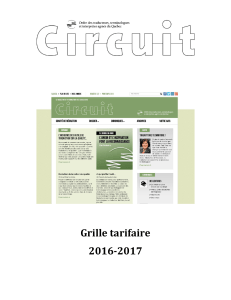 Grille tarifaire