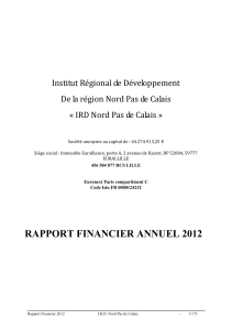 Rapport Financier 2012