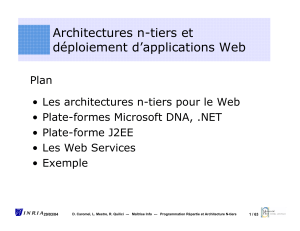 Architectures n-tiers et déploiement d`applications Web