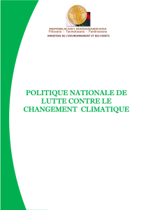 politique nationale de lutte contre le changement climatique