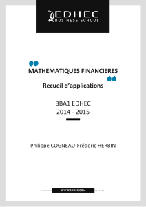 MATHEMATIQUES FINANCIERES Recueil d`applications BBA1