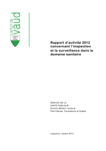 Rapport d`activité concernant l`inspection et la