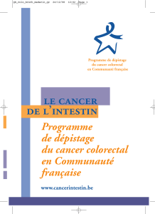 programme de dépistage du cancer colorectal en Communauté