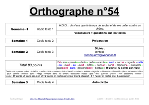 Orthographe n°54 - bla-bla cycle 3