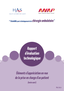 Rapport d`évaluation technologique
