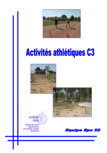 Activités athlétiques au Cycle 3