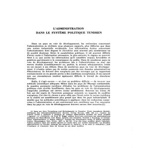 l`administration dans le. syst&egrave;me politique tunisien