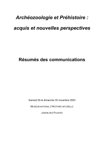 Résumés en PDF - Société Préhistorique française