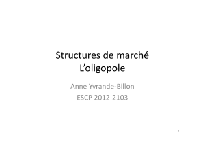 Structures de marché L`oligopole