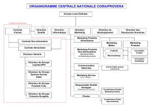 organigramme centrale nationale cora/provera