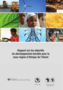 Rapport sur les objectifs du développement durable pour la sous