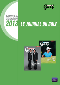 2013 le journal du golf - Les Tarifs de la Presse