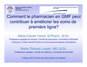 Marie-Claude Vanier, B.Pharm., M.Sc. Marie