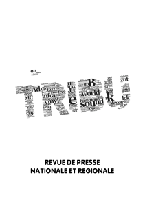 REVUE DE PRESSE NATIONALE ET REGIONALE