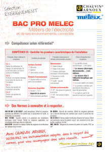 bac pro melec - Chauvin Arnoux