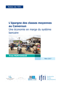 L`&eacute;pargne des classes moyennes au Cameroun