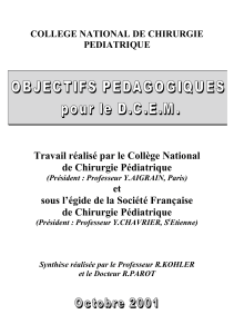 COLLEGE NATIONAL DE CHIRURGIE PEDIATRIQUE