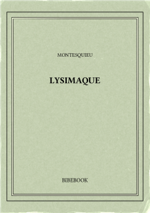 lysimaque - Bibebook
