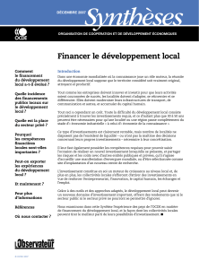 Financer le développement local