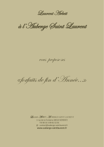 Marco ARBEIT - Auberge Saint Laurent