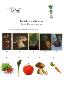 Fiche : les légumes