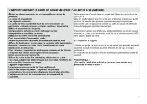 Le conte et la publicité.